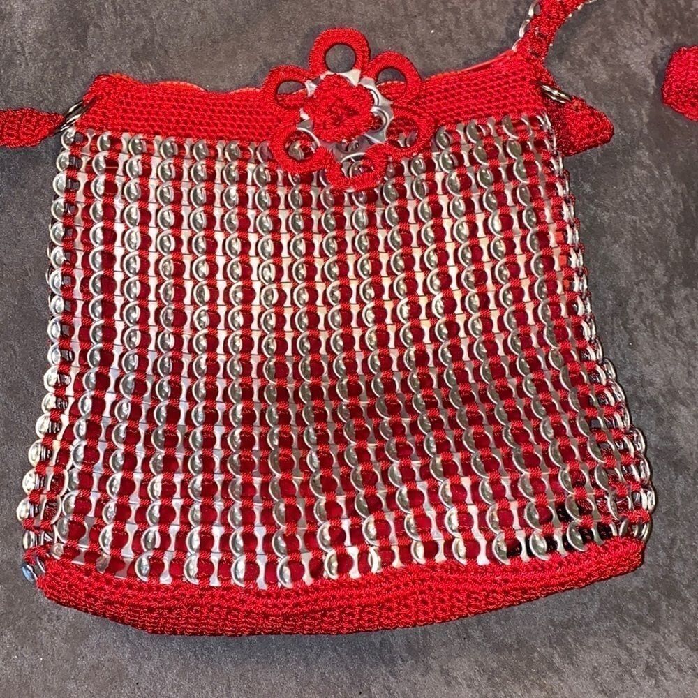 Knitted crossbody purse  